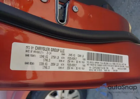 2014 Dodge Journey American Value Pkg из США, поврежденный, VIN 3C4PDCAB6ET214134